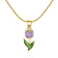 BestFashion Tulip Gold Lock Bone Chain Necklace Women's Jewelry