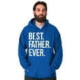thumbnail image 1 of Best Father Ever Dad Fathers Day Men's Big & Tall Graphic Hoodie Brisco Brands 4X, 1 of 5