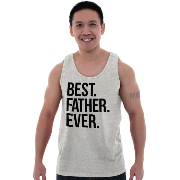 Best Father Ever Dad Fathers Day Mens Big & Tall Graphic Tank Top Brisco Brands 3X