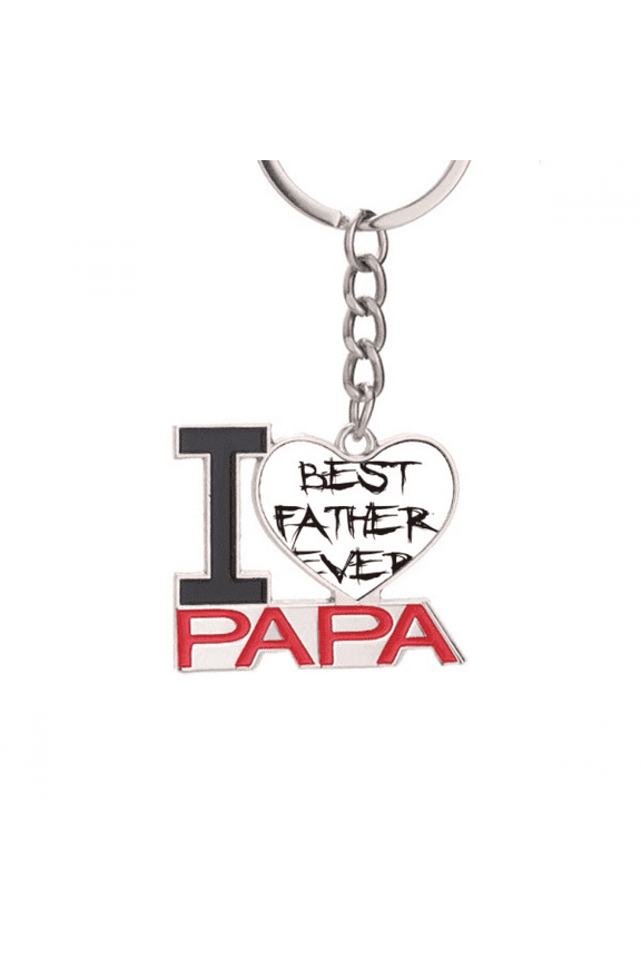 Best Father Ever Dad Festival Quote Keychain Metal Keyring Holder Love PAPA Father