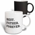 thumbnail image 1 of 3drose, Best Father Forever, Black Lettering on White Background, 11oz Magic Transforming Mug, 1 of 7