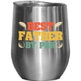 thumbnail image 1 of Best Father by Par, Golfer or Golfing Enthusiast Dad, Father's Day, Stainless Steel 12oz Wine Tumbler, 1 of 5