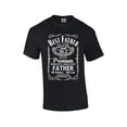 thumbnail image 1 of Best Father of All Time Whiskey Label Short Sleeve Men's Fathers Day T-shirt Graphic Tee-Black-4xl, 1 of 4