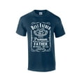 thumbnail image 1 of Best Father of All Time Whiskey Label Short Sleeve Men's Fathers Day T-shirt Graphic Tee-Heather Navy-4xl, 1 of 4