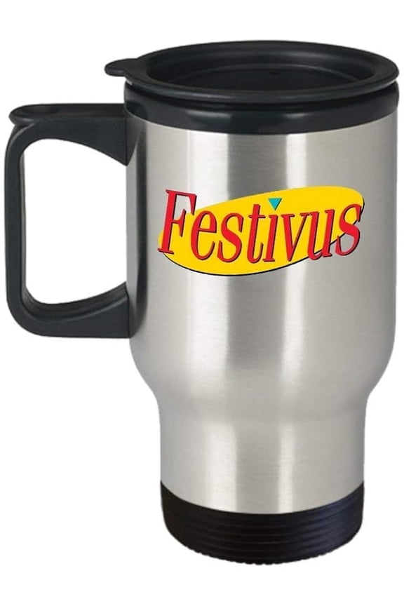 for Best Festivus Cup (Travel) Festivus Board Game Merchandise Pole Shirt Sticker Decal Art Decor Celebration Kit Card Book Funny Mom Coffee Mug Gift 14 oz