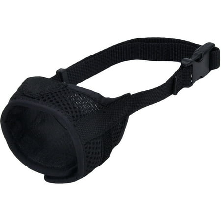Best Fit Adjustable Comfort Dog Muzzle-Black, Snout Size 4.5"-6"