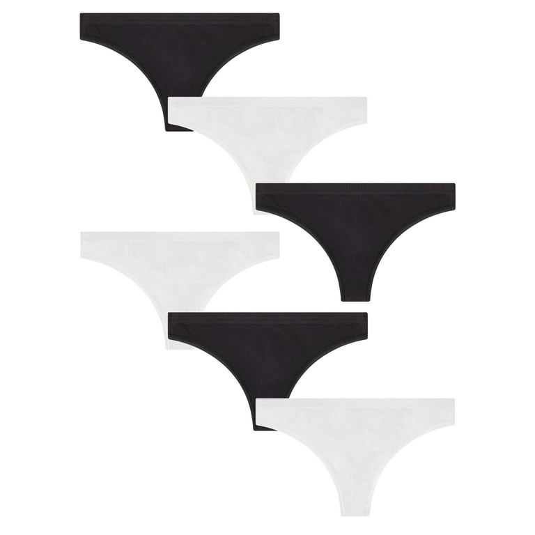 Black Dumbbell Thong T-Back Panties Underwear Cotton Lycra