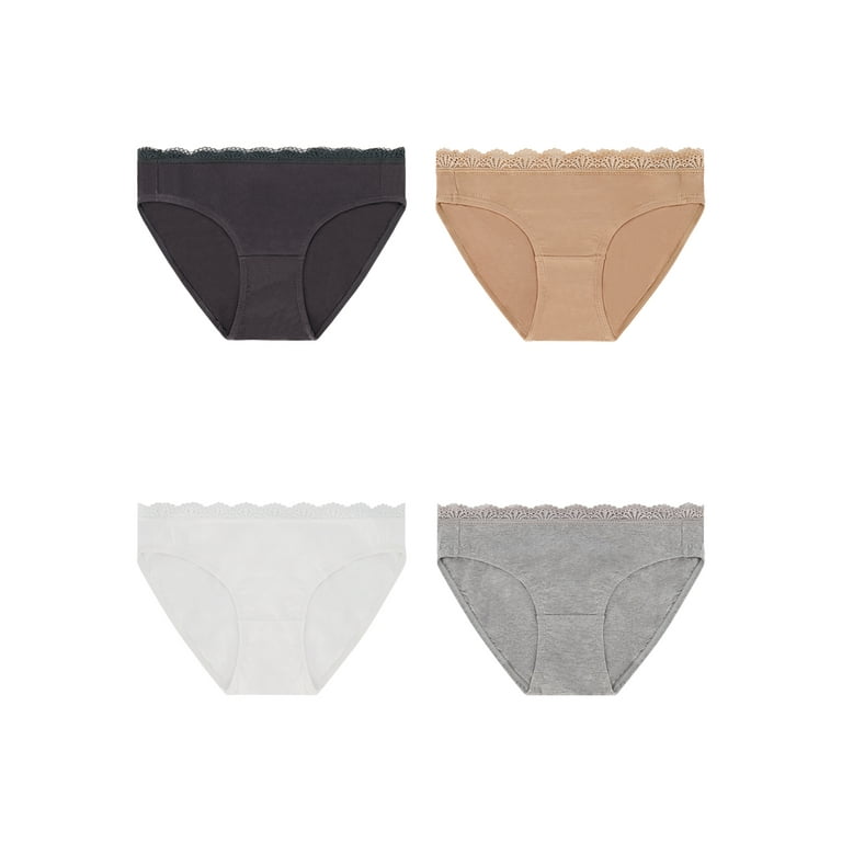 Best Fitting Panty Women's Cotton Stretch Hipster Panties, 4-Pack