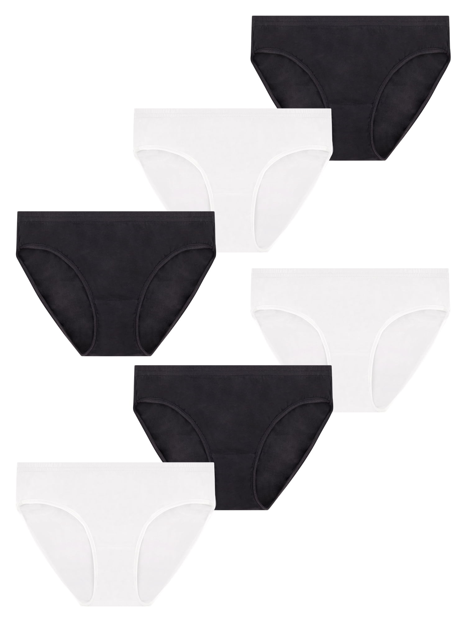 Essentials Women's Cotton Stretch Bikini Panty, 6-Pack