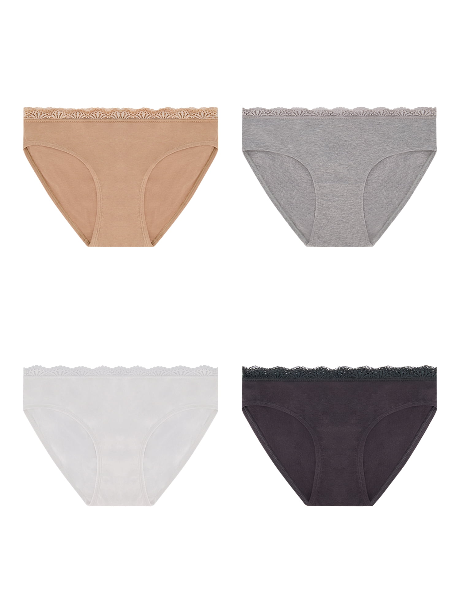 Best Fitting Panty Women s Cotton Stretch Brief 4 Pack Walmart