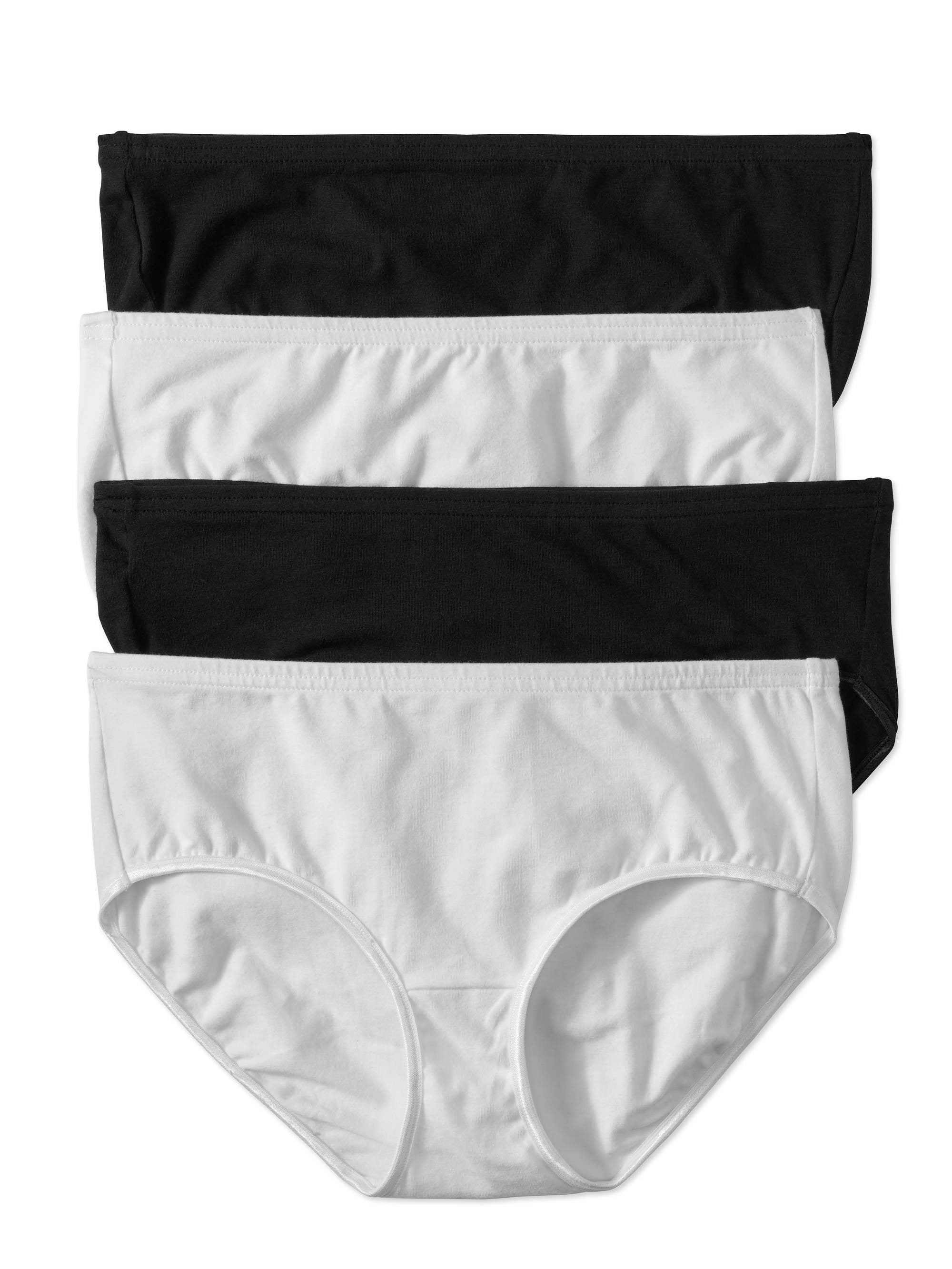 Best Fitting Panty Women's Cotton Stretch Hipster Panties, 4-Pack 