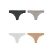 Best Fitting Panty Women's Microfiber Thong, 4 Pack