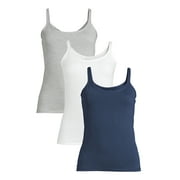 Best Fitting Panty Women's Shelf Bra Cami Tank Tops, 3-Pack