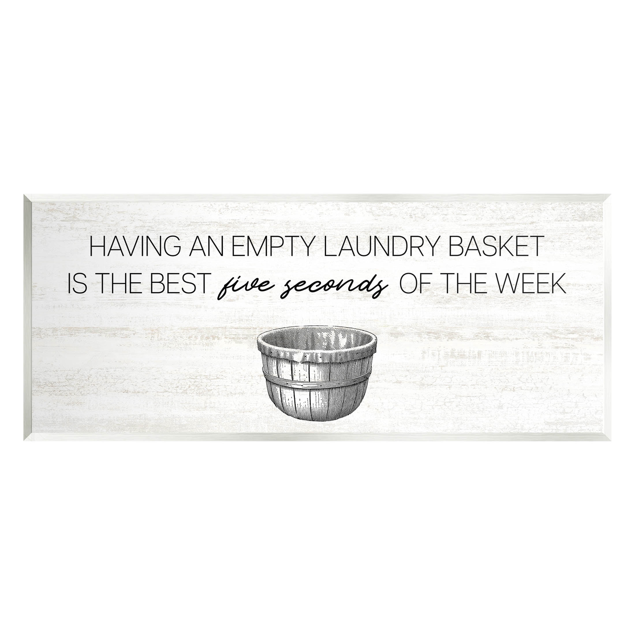 Best Five Seconds Laundry Humor Typography Graphic Art Unframed Art Print Wall Art