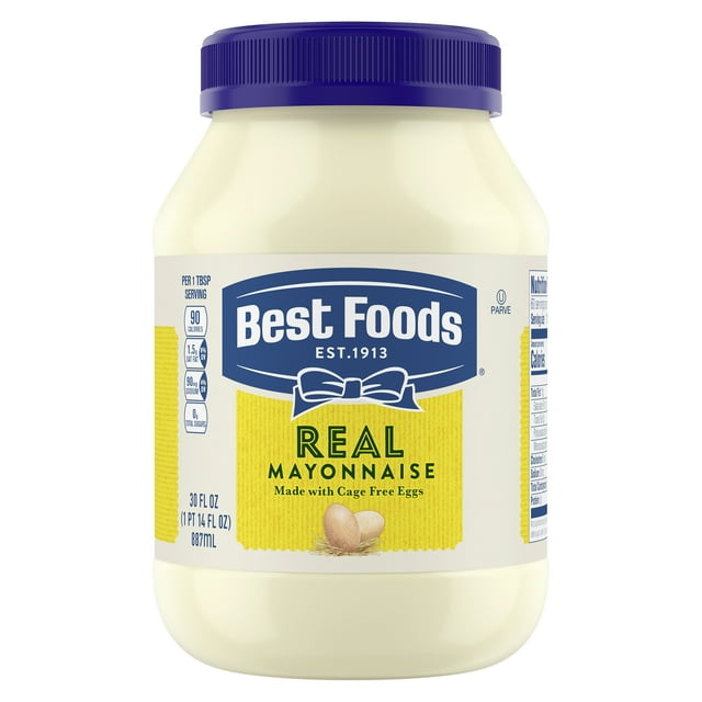Best Foods Made with Cage Free Eggs Real Mayonnaise, 30 fl oz Jar