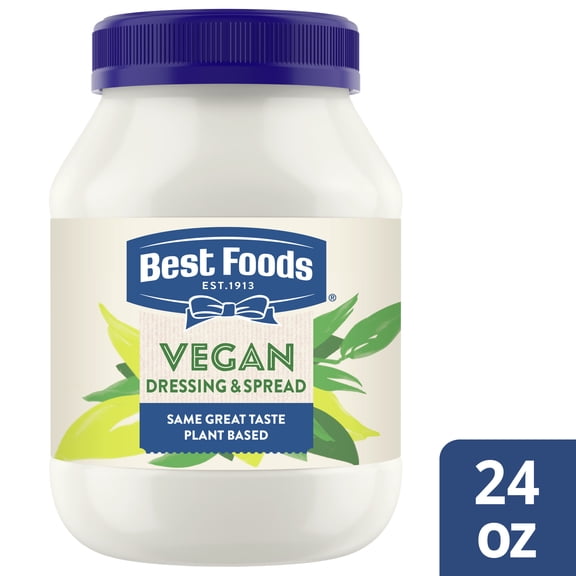 Best Foods Plant Based Mayo Vegan Dressing & Spread, 24 oz