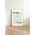 thumbnail image 1 of Do Your Best Forget The Rest, Self Love Poster, Retro Positive Quote Poster, Mindful Posters, Inspirational Poster, Boho Floral Art, Stretched Canvas Size 8x12, 1 of 4