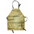 thumbnail image 1 of Best Friend Apron, Loyal Friend Is Worth 0 Thousand Relatives Lettering, Unisex Kitchen Bib with Adjustable Neck for Cooking Gardening, Adult Size, Pale Yellow Green Khaki, by Ambesonne, 1 of 4