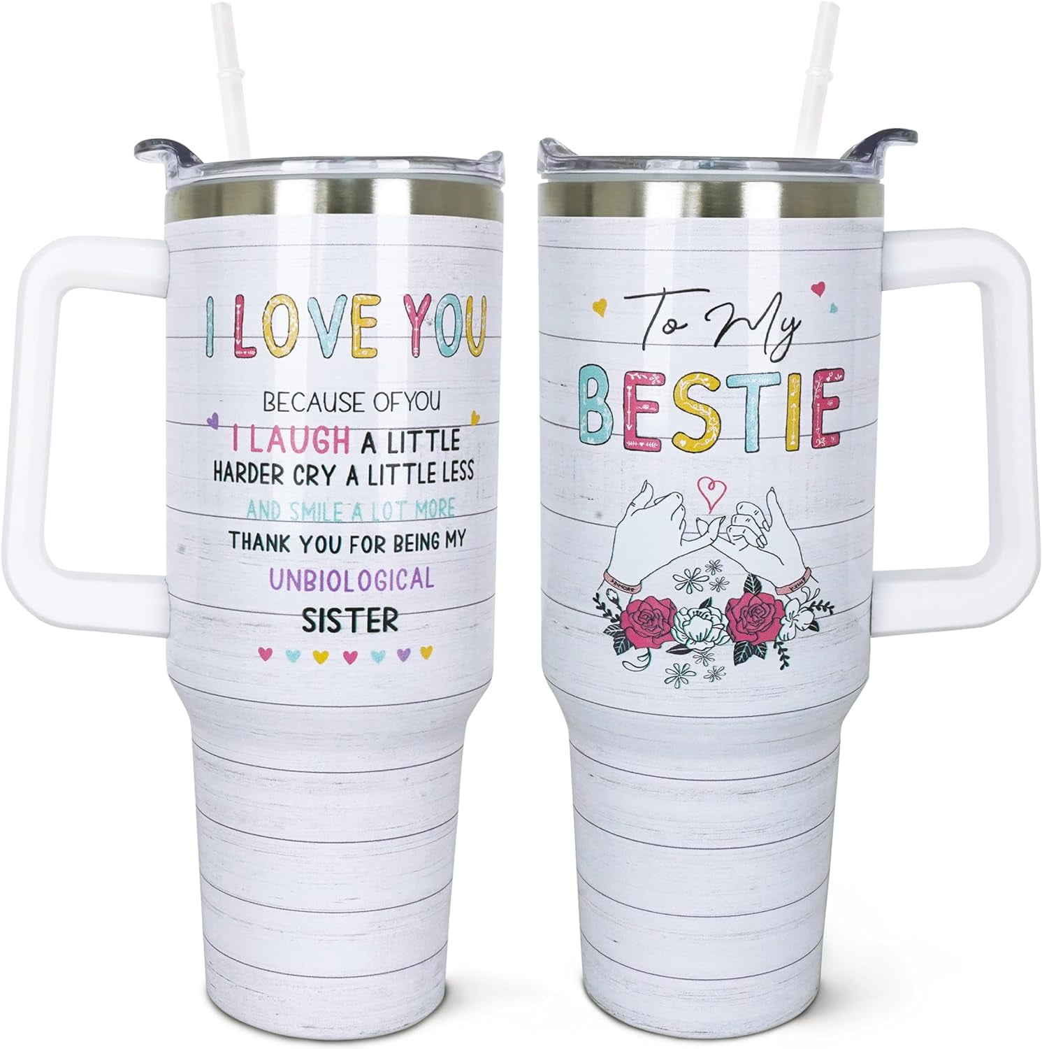 Funny Gifts for Her Wife Girlfriend Friends Teenage Girls-12 oz Wine  Tumbler with Straws,Lids-Gifts for Women Mom Sister, Presents Ideas for