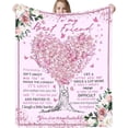 thumbnail image 1 of Best Friend Birthday Gifts, Gifts for Best Friend Women, Bestie Gifts Blanket 60"x 50", BFF Gifts, Soul Sister Graduation Gifts Ideas for Women, Friendship Unique Gifts, My Best Friend Blanket, 1 of 6