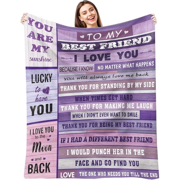 Best Friend Birthday Gifts for Women, Birthday Gifts for Best Friend Women, Best Friend Blanket 60"x50", Friendship Gifts for Women Friends, Gifts for Friends Female, BFF Gifts for Women