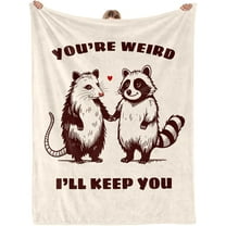 Best Friend Birthday Gifts for Women Friendship, Friendship Gifts for Best Friend Women, Cozy Best Friends Throw Blanket, Cute Raccoon and Opossum Blanket