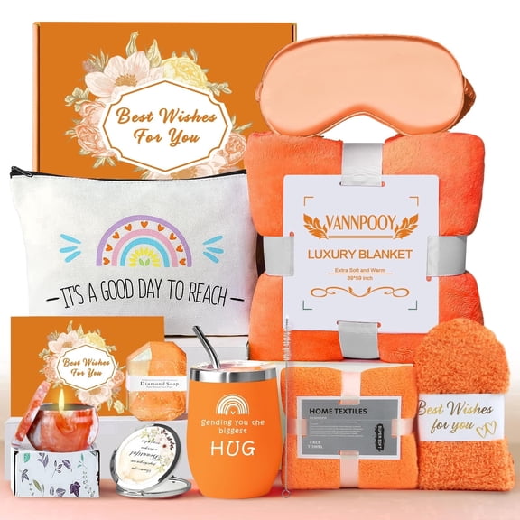 Best Friend Birthday Gifts for Women Friendship, Get Well Soon Gift Basket, Spa Self Care Package Kit, Feel Better Gift Set, Anniversary Retirement Thinking of You Gift Box for Mom Sister Wife