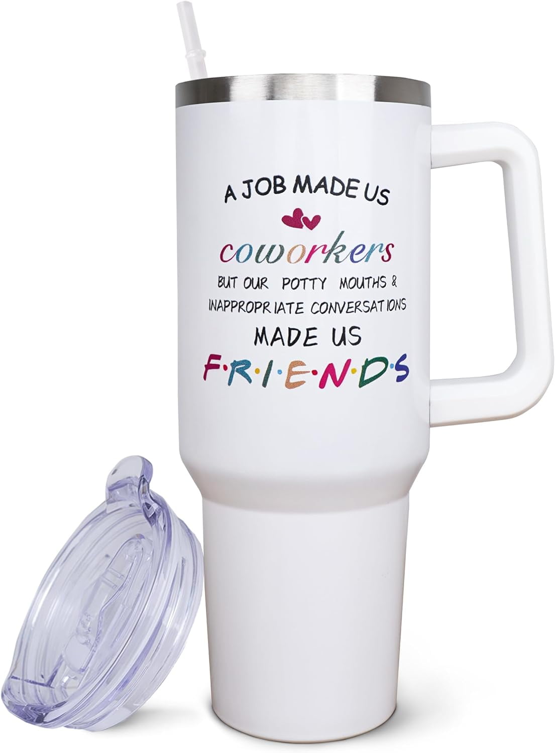 Glass tumbler - Thank you for being my emotional support coworker - Bestie  Personalized Custom Glass tumbler - Gift For Best Friends, BFF, Sisters