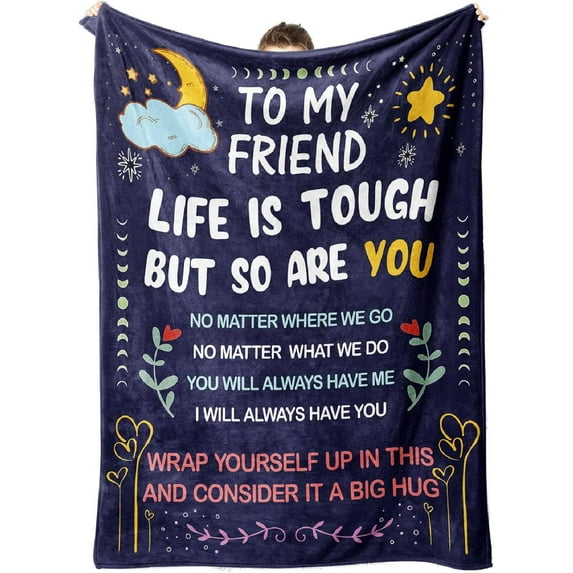 Best Friend Birthday Gifts for Women, Blankets Friendship Special Presents for Men Girl Sister on Christmas Valentines Graduation Wedding Day