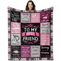 Best Friend Blanket 60"x 50", Friend Gifts for Women, Best Friend Birthday Gifts for Women, Bestie Gifts for Women, Friendship Gifts for Women, Gifts for Best Friend Woman, BFF Gifts