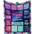 thumbnail image 1 of Best Friend Blanket, Best Friend Birthday Gifts for Women, Friendship Gifts for Women Friend, Gifts for Best Friend Women Christmas, Bestie Birthday Gifts for Women Throw Blanket 60"X50", 1 of 5