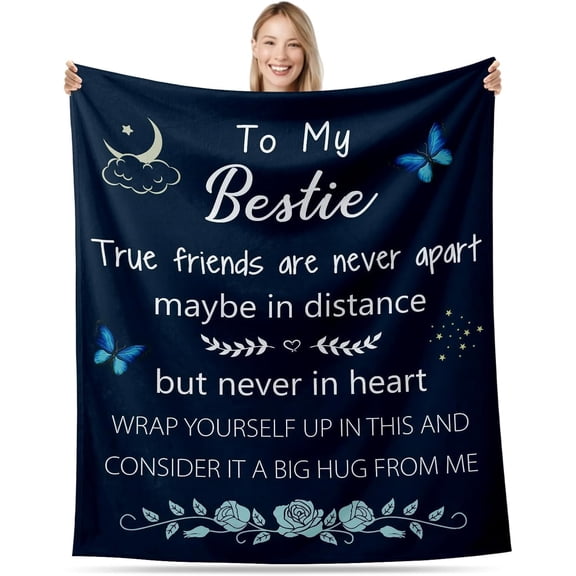 Best Friend Blanket Best Friend Birthday Gifts for Women Friendship Gifts for Women Throw Blanket Bestie Gifts Sentimental Thinking of You Gifts Blanket Christmas Halloween Friends Blanket 50x60