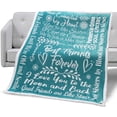 thumbnail image 1 of Best Friend Blanket Birthday Gifts with Loving Messages | Luxurious Friends Blanket for Best Friend Birthday Gifts for Women | Snuggly Soft Fleece Blanket 50" X 60" (Flannel Fleece, Coral Blue), 1 of 5