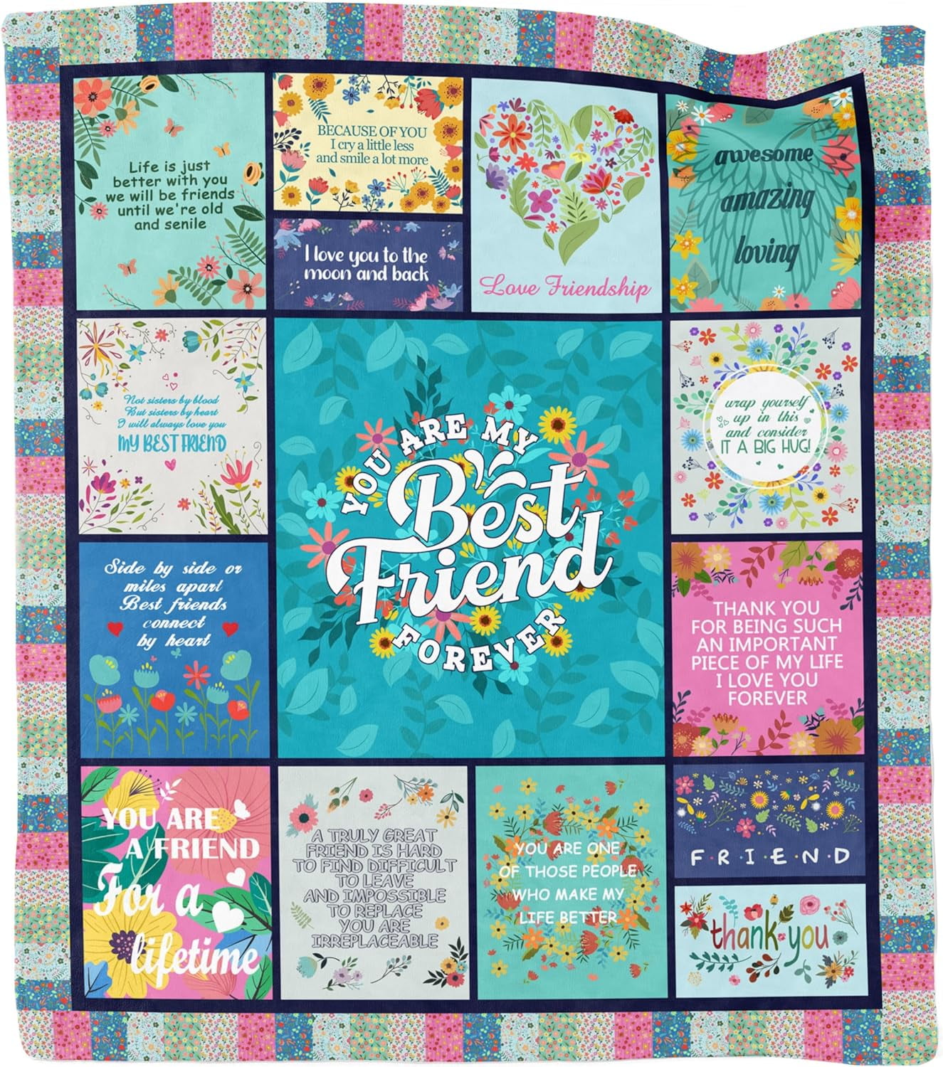 Al Friend Best Friend Blanket, Birthday Gifts for Best Friend Women, Mothers Day ...