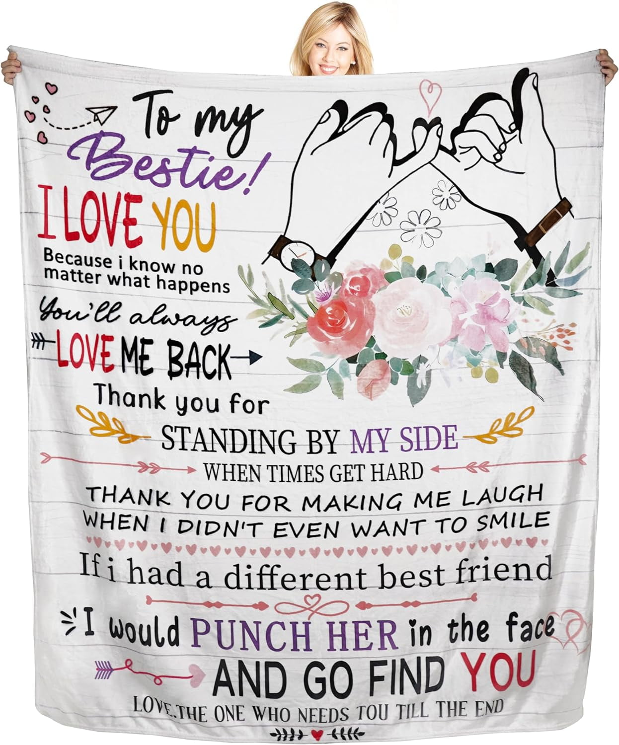 Best Friend Blanket, Friends Blanket for BFF Gifts, Best Friend
