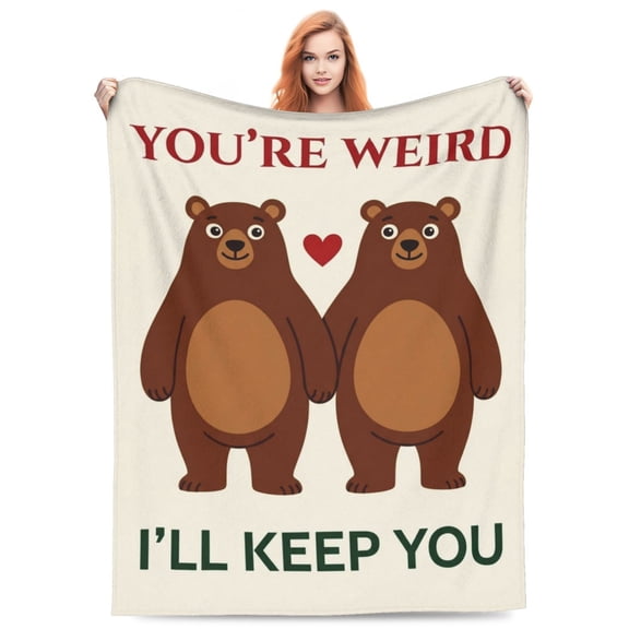 Best Friend Blanket, Friendship Throw for Women, Bear Blanket, Birthday Gift for Bestie Soul Sister 50x40