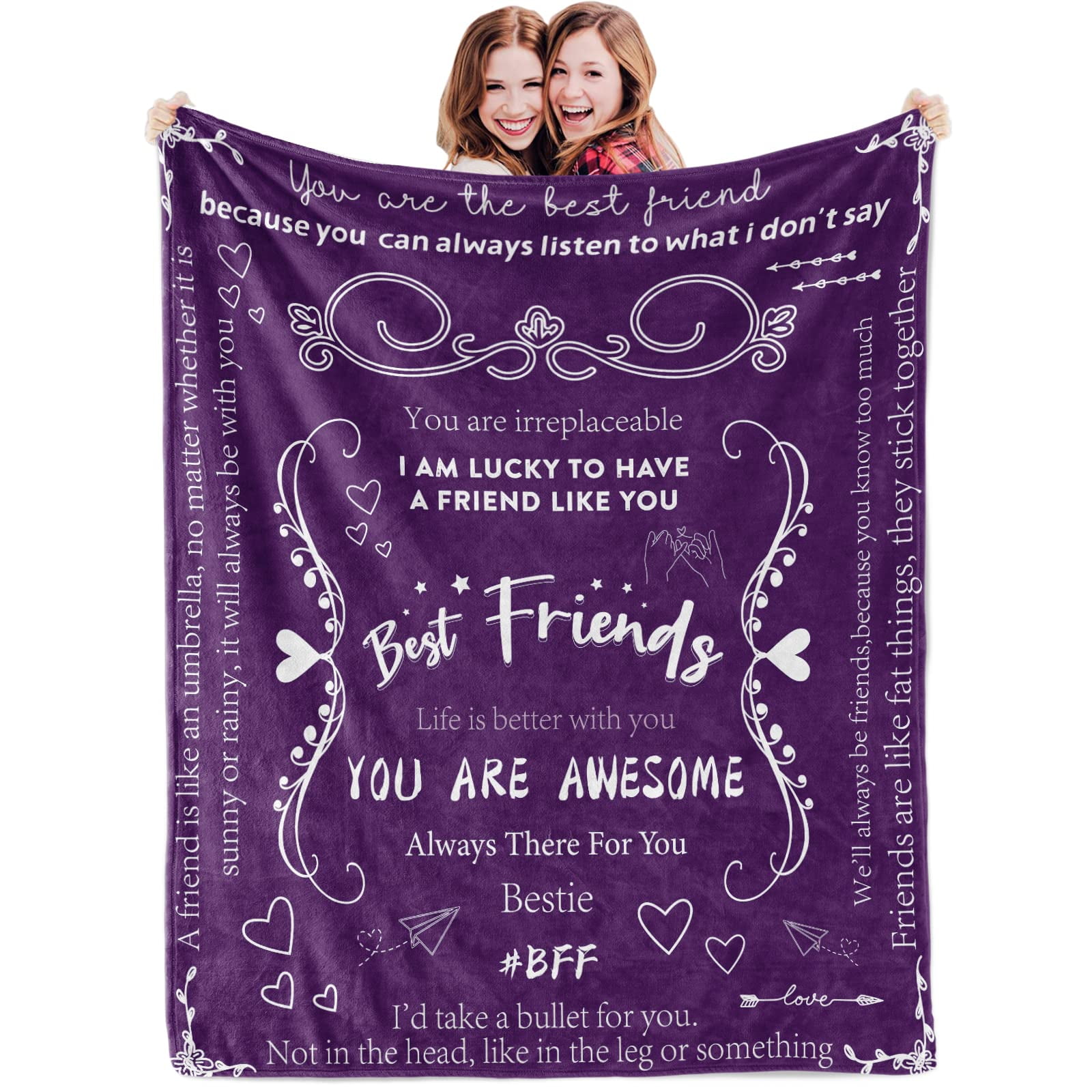 Best Friend Blanket Gift, Best Friend Blankets Gifts for Girls Women ...