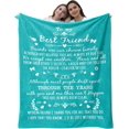 thumbnail image 1 of Best Friend Blanket Gifts, Friendship Gifts for Women, Bestie Gifts for Women, BFF Gifts for Women, Gift for Best Friend, Best Friend Long Distance Gifts Blanket 50" X 60", 1 of 6