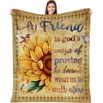 thumbnail image 1 of Best Friend Blanket Gifts, Friendship Gifts for Women, Christian Religious Gifts for Friends, Bestie BFF Friend Gift Blanket for Birthday, Christmas - Sunflower 40x50, 1 of 6