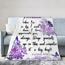 To My Best Friend Blanket Gifts For Kids Adults - Lightweight Throw Blanket For Bedroom Living Room Decor Soft Fuzzy Fleece Cozy Plush Bed Couch 40"X30"