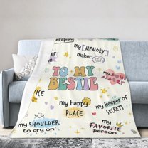 Best Friend Blanket Gifts for Women, Best Friend Birthday Gifts for Women, Friendship Gifts for Women Bestie, Bestie Gifts for Women on Christmas, My Best Friend Blanket 50x40