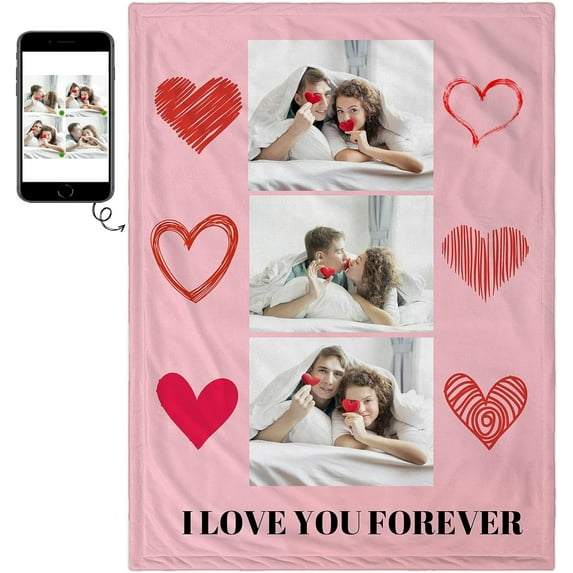 Best Friend Blanket with Photo Customized,Customizable Bestie/BFF Birthday Gift Blanket Using Your Own Photo,Personalized Picture Friends Throw Blanket for Women Soul Sisters 30x40inch Blankets