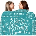 thumbnail image 1 of Best Friend Blanket for Women, Gifts for Best Friends Women, BFF Gifts, Bestie Gifts for Women, Birthday Gifts for Women, Friendship Gifts for Women Friends, Throw Blanket 60\u201d x 50\u201d Teal, 1 of 1