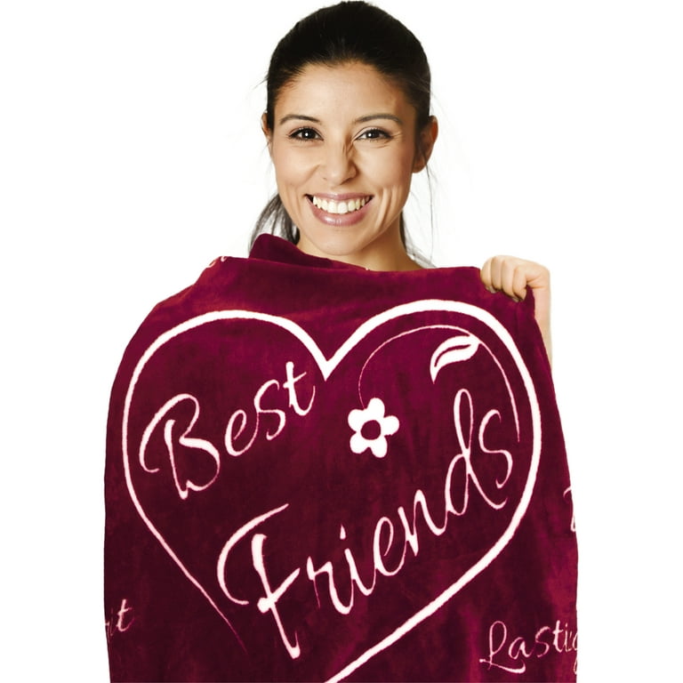 Best Friend Blanket by ButterTree Adult Christmas Gifts for Best Friend Red Throw 65