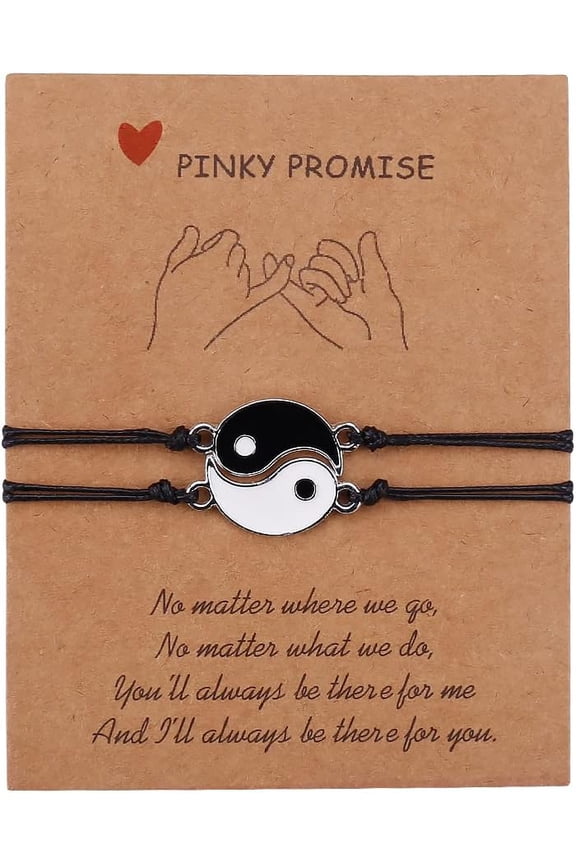 Best Friend Bracelets Couples Bracelets for 2 Matching Yin Yang His and Her Lover Bracelet Jewelry for Bff Friendship Relationship Boyfriend Girlfriend Valentines Gift