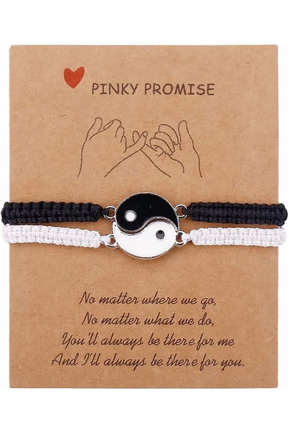 Best Friend Bracelets Couples Bracelets for 2 Matching Yin Yang His and Her Lover Bracelet Jewelry for Bff Friendship Relationship Boyfriend Girlfriend Valentines Gift
