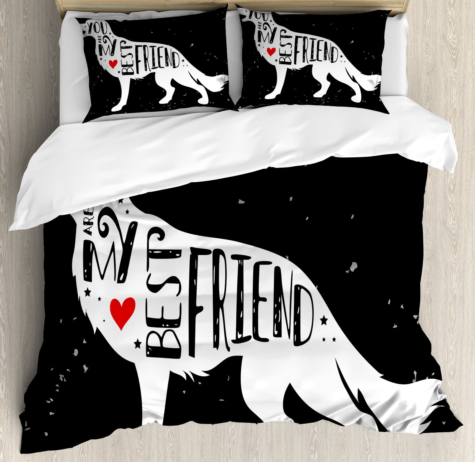 Best Friend Duvet Cover Set, You Are My Best Friend Lettering German