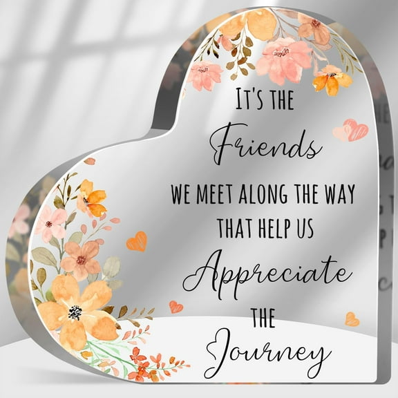 Best Friend Ever Gift for Women Men Thank You Gift for Friends Female Sister Besties BFF Birthday Gifts Ideas Friendship Appreciation Keepsake Acrylic Desk Home Decor Sign Plaque