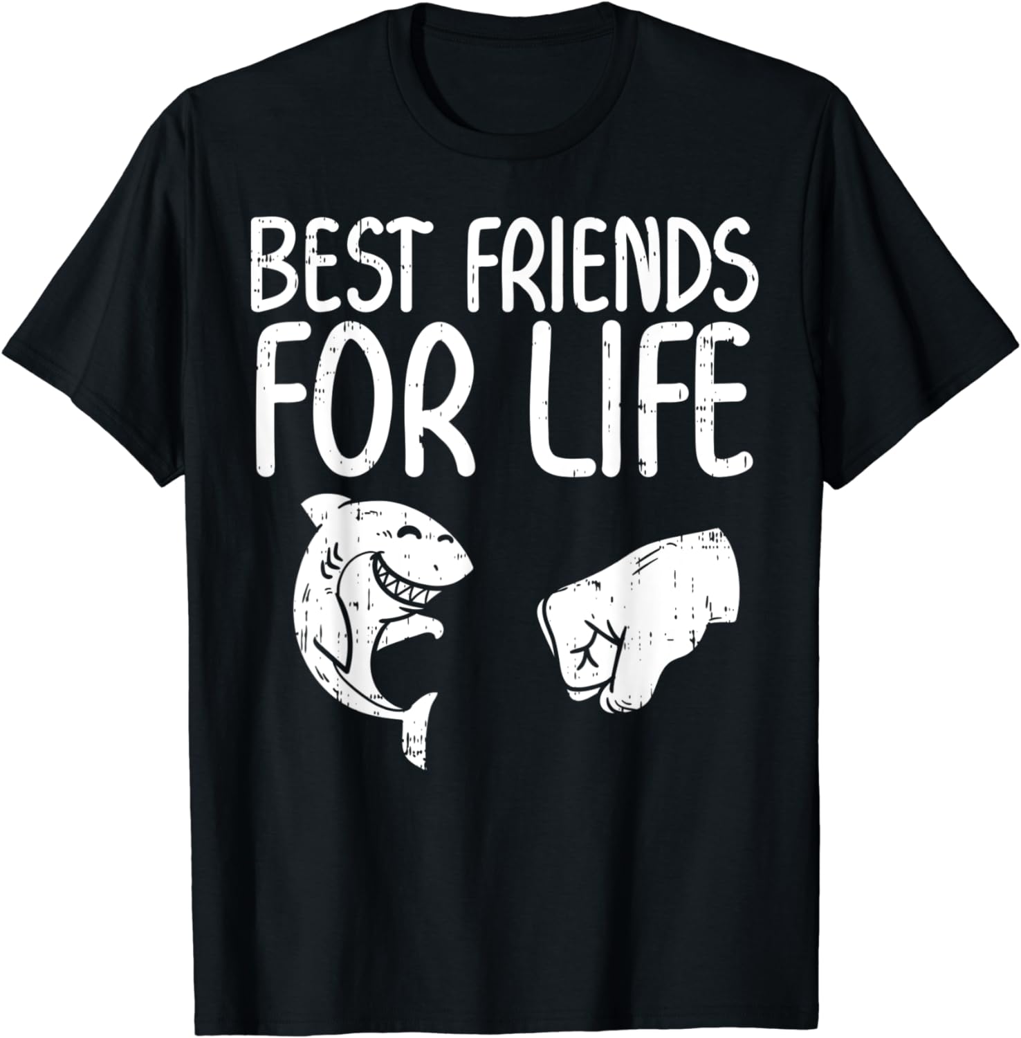 Best Friend For Life Shark Fist Bump Funny Animal Lover Gift TShirt