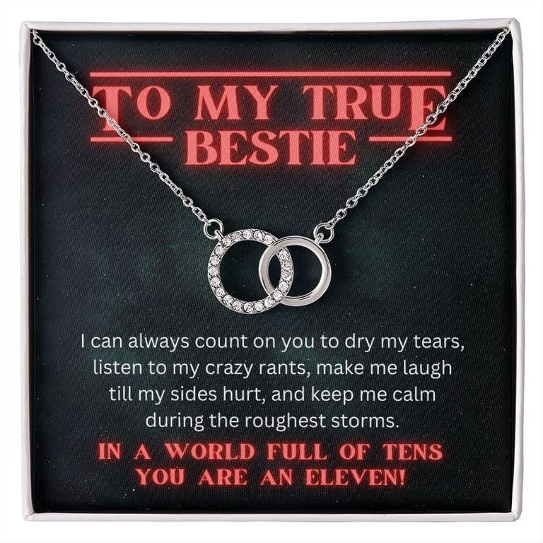 Best Friend Forever BFF Gift For Her Stranger Things Inspired Perfect Pair Necklace